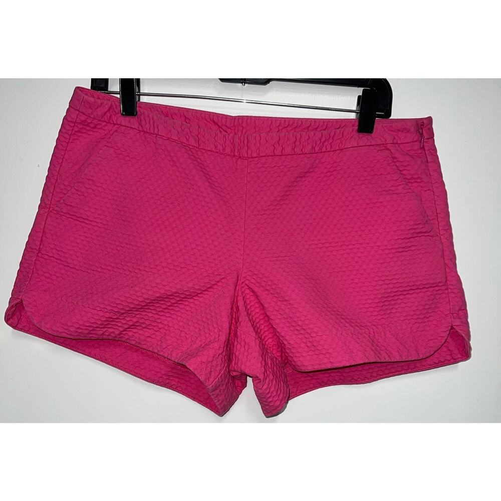 Lilly Pulitzer Hot Pink Shorts Waffle Seersucker 8